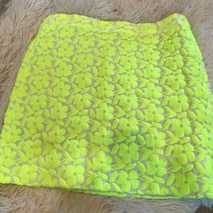J Crew neon lace skirt - size 2